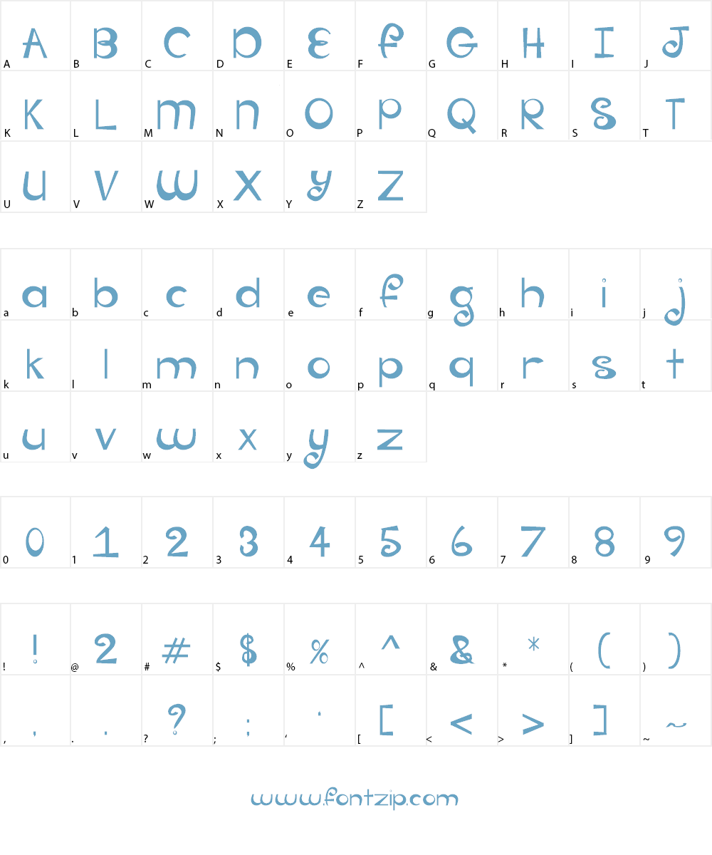 Groovy Baby Font Character